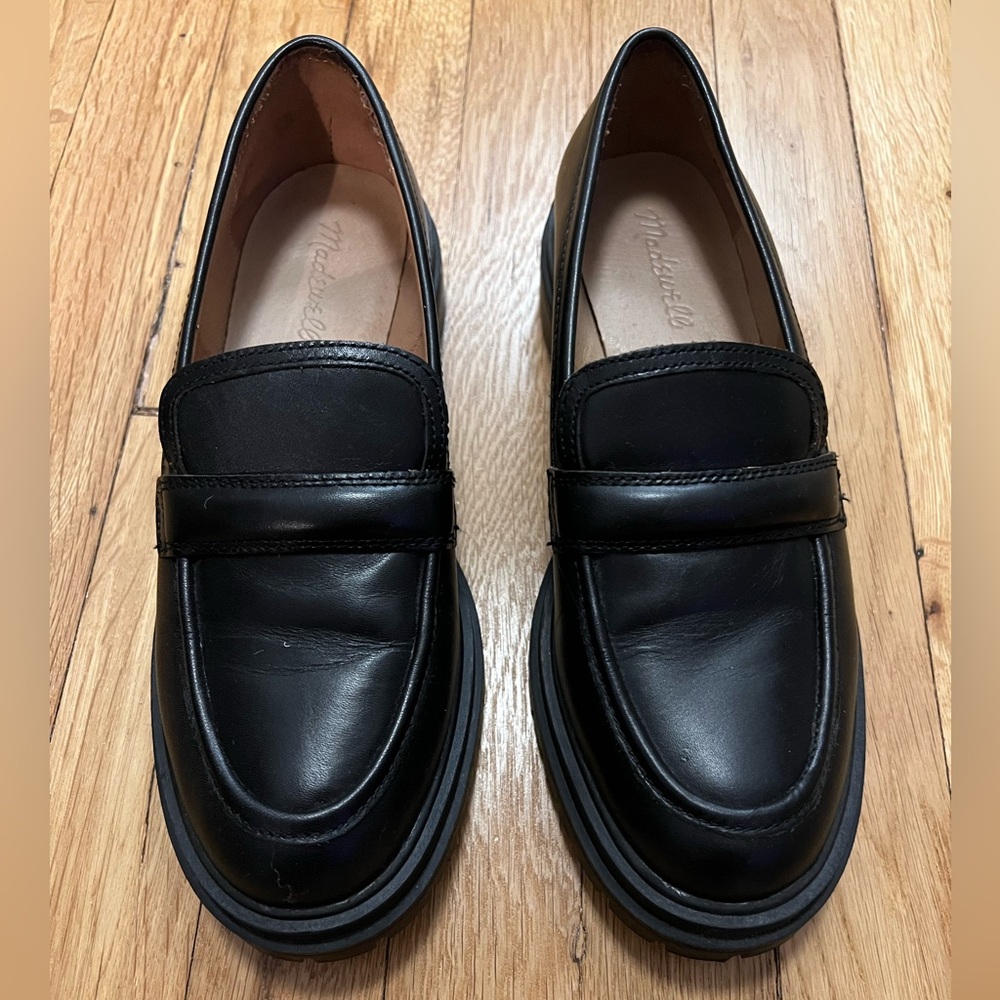 Madewell Black Leather Loafers